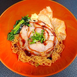 บะหมี่จับกัง เกี๊ยวกุ้ง ( แห้ง )