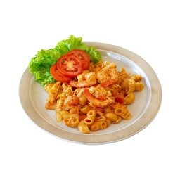 ผัดมักกะโรนีกุ้ง