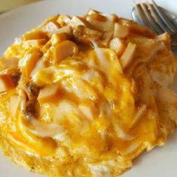 ข้าวไข่ข้นไส้กรอก พริกน้ำปลา