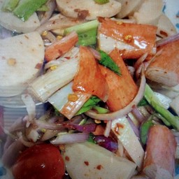 ยำหมูยอปูอัด