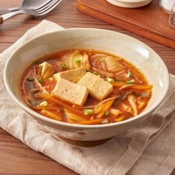 (Vegan) ซุปกิมจิ เต้าหู้ เส้นบุก (ไม่มีข้าว)