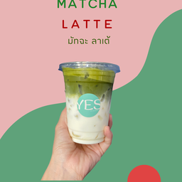 มัทฉะลาเต้ ( เย็น )