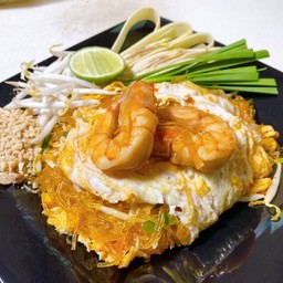 ผัดไทยวุ้นเส้นกุ้งสด