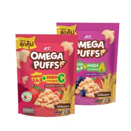 Omega Puffs 25 กรัม คละรสชาติ 2 ซอง 69 บาท