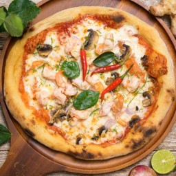 Tom Yum Goong Pizza