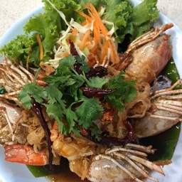 กุ้งทอดราดซ้อสมะขาม(ครึ่งโล)