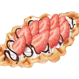 ครอฟเฟิลสตอเบอร์รี่ช็อคโกแลตครีมสด