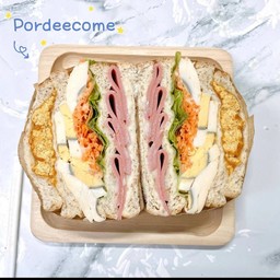 แซนวิช โบโลน่า ไข่ต้ม หมูหยอง
