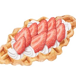 ครอฟเฟิลสตอเบอร์รี่ครีมสด