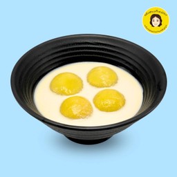 บัวลอยคัสตาร์ดไข่เค็มนมเย็น