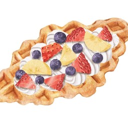 ครอฟเฟิลมิกซ์ฟรุ๊ตครีมสด