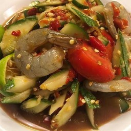 ตำแตงกุ้งสด 5 ตัว