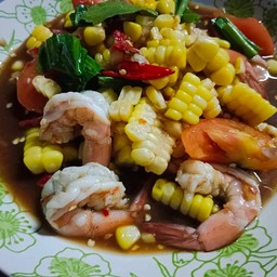 ตำข้าวโพดกุ้งลวก