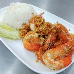 ข้าวกุ้งกระเทียม
