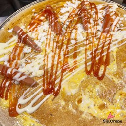 เครปร้อน ไข่+ชีส+ไส้กรอก