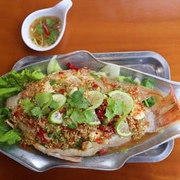 ปลาทับทิมนึ่งมะนาว