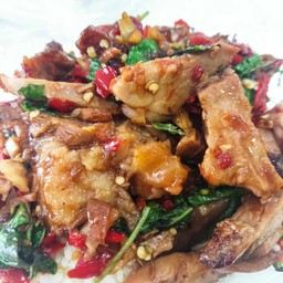 ข้าวกระเพาขาหมู