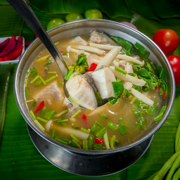 ต้มยำปลากระพงน้ำใส