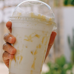 นมสดคาราเมล#เย็น