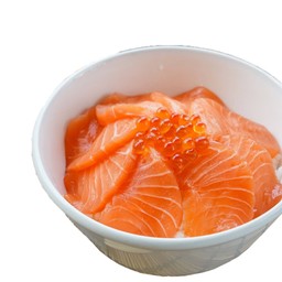 [อร่อยซ่ากับโค้ก] ข้าวหน้าปลาแซลมอน +  โค้ก ออริจินัล (กระป๋อง)