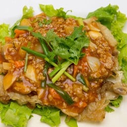 ข้าวหน้าหมูสับซอส