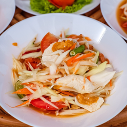 ส้มตำไทยไข่เค็ม