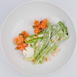 Smoked salmon Caesar salad