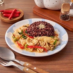 ข้าวไรซ์เบอรี่ + พะแนง Panaeng Curry