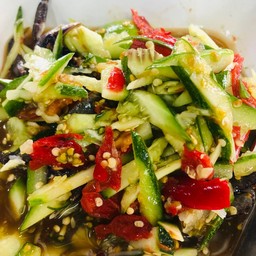 ตำแตงปูปลาร้าปูดำ