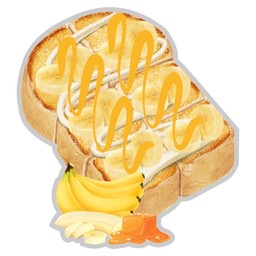 ปังปิ้ง เนยนม+กล้วย+คาราเมล