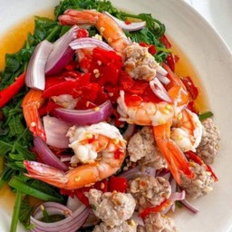 ยำแซ่บหมูสับกุ้ง