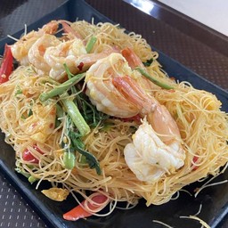 หมี่กระเฉดกุ้งสด