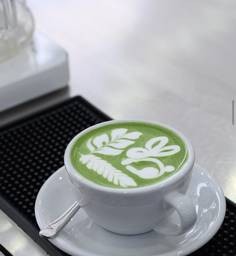 hot matcha latte