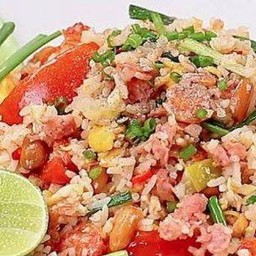 ข้าวผัดกุนเชียง+แหนม