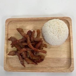 หมูทอดกับข้่าวสวย