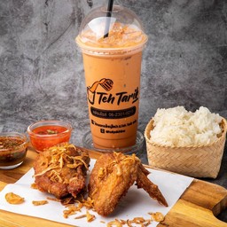 Combo Set 2 - ปีก 1, สะโพก 1, ข้าวเหนียว 1, น้ำ 1 De