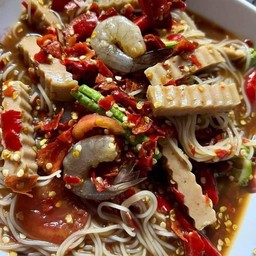 ตำซั่วหมูยอ+กุ้งสด