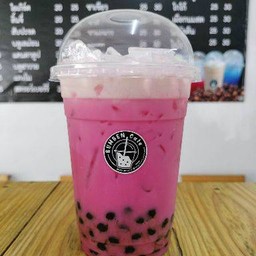 นมชมพูเย็น(แก้วโอ่ง)