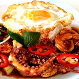 ผัดพริกเผา(ราดข้าว)