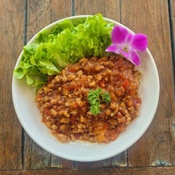หมูสับซอสมะเขือเทศ