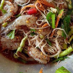 ตำขนมจีนกุ้งสด