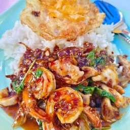 พริกเผาทะเลราดข้าว