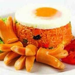 ข้าวผัดอเมริกัน+ไข่ดาว