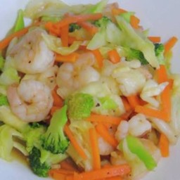 ผัดผักรวมกุ้ง