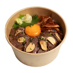 FARM KING DON ข้าวหน้าเนื้อวากิวและฟัวกราส์