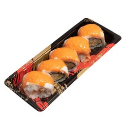 FULL BELLY ROLL โรลพันท้องแซลมอนราดซอสไข่กุ้ง