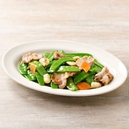 G10 ถั่วลันเตาผัดหมูสามชั้น 荷兰豆炒五花肉