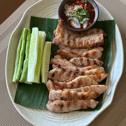 Grilled Pork Neck with Spicy 'Jaew' Sauce  - Smoky, Juicy & Bold