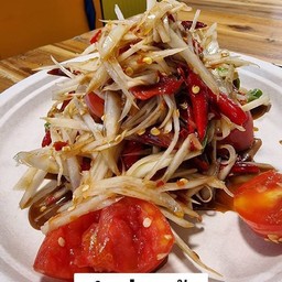 ตำปลาร้า (ไม่ใส่ปูเค็ม)