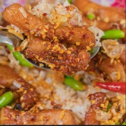 ร้านหอมฉุย ข้าวหมูแดดเดียว ***วันที่มีคลองถมที่ร้าน F4 ในโดม꒰ ï ꒱